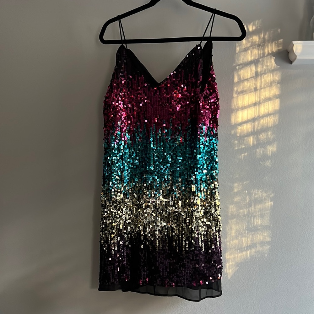 Fit and Flare Sequin Dress